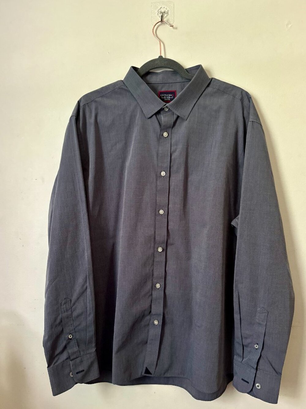 UNTUCKEDit XXXL Relaxed fit Long Sleeve Grey Button-Down Shirt